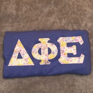 Embroidered Delta Phi Epsilon shirt